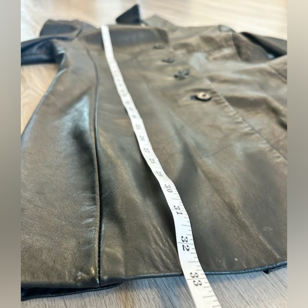 DANIER Black Genuine Leather Button Up Jacket. Size L - Picture 11 of 11